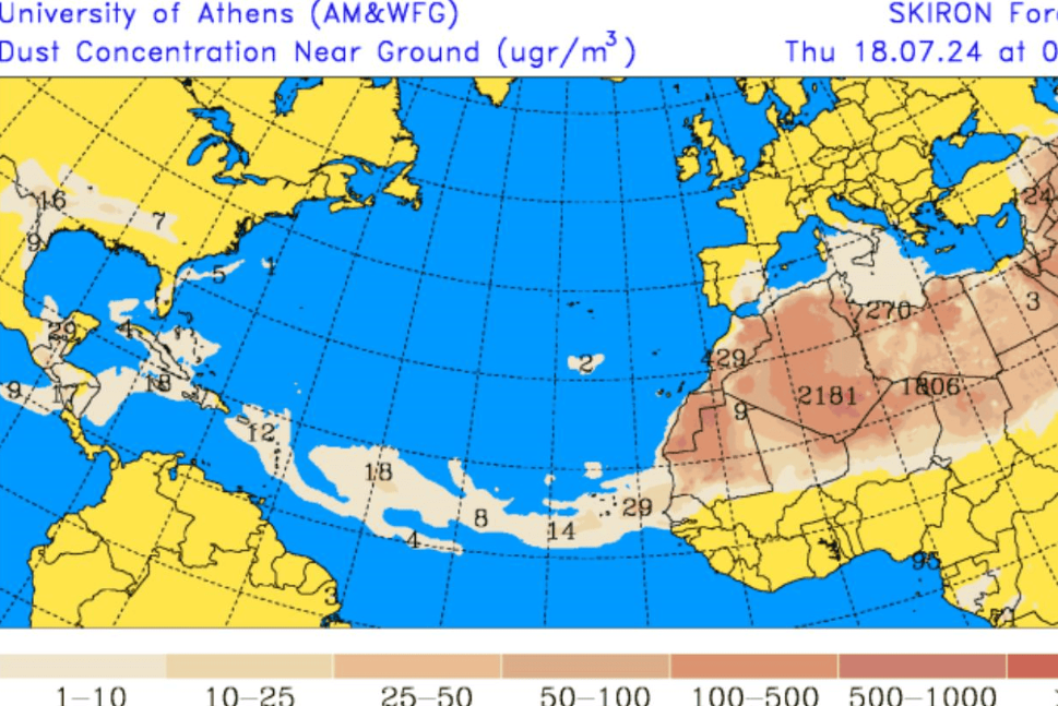 Pronostican lluvias en algunas localidades y calor por polvo del Sahara