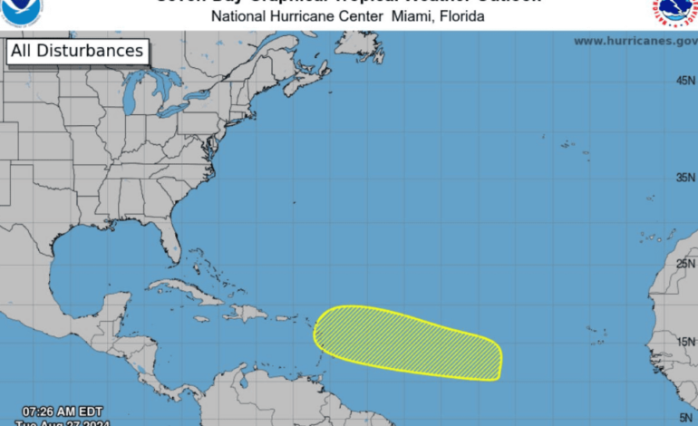 Vigilan zona en el Atlántico que podría convertirse en disturbio tropical