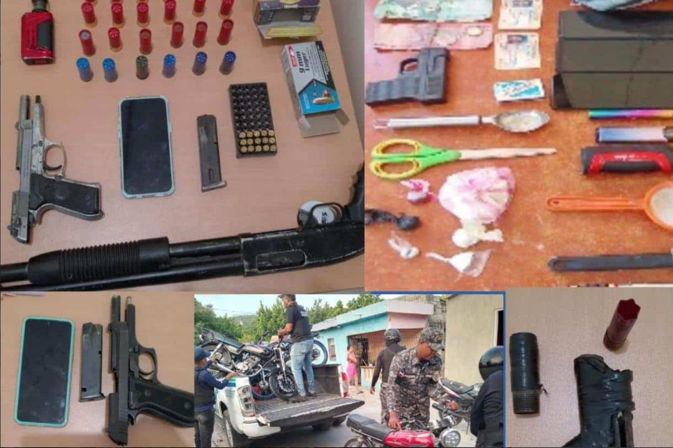 La Policía y el Ministerio Público apresan cinco personas en allanamientos en Barahona