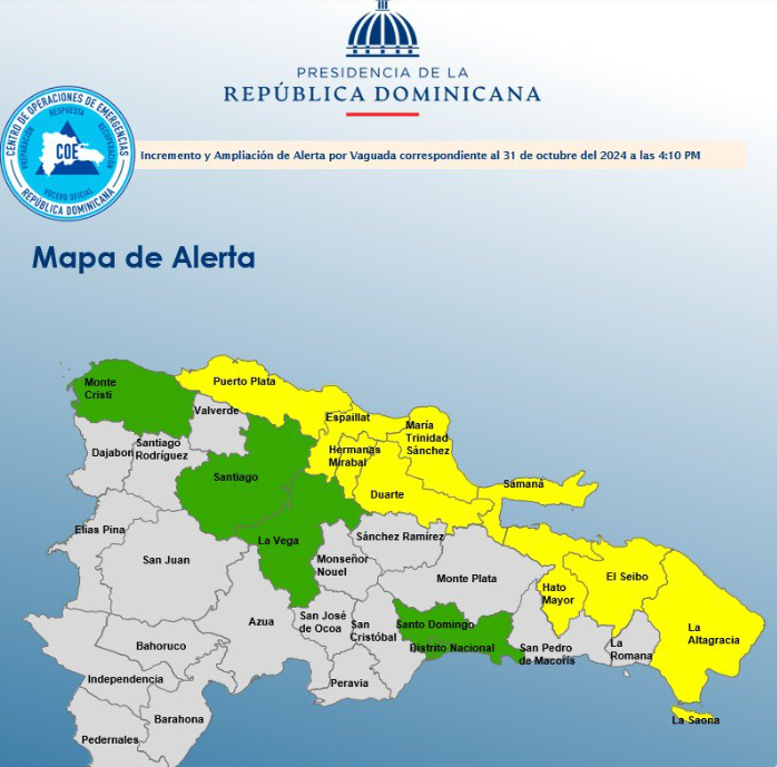 El COE aumenta a nueve las provincias en alerta amarilla por incidencia de vaguada