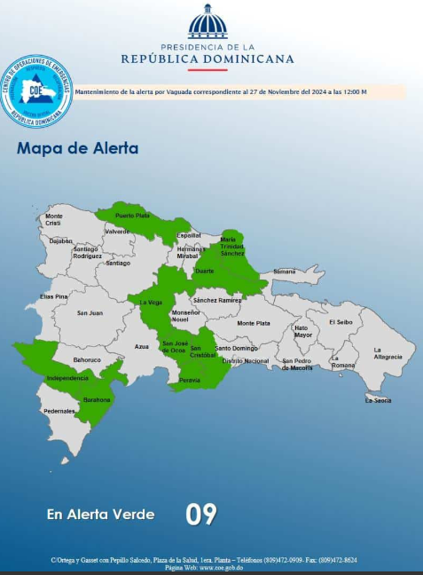 El COE mantiene a nueve provincias en alerta por las lluvias que continuarán este miércoles