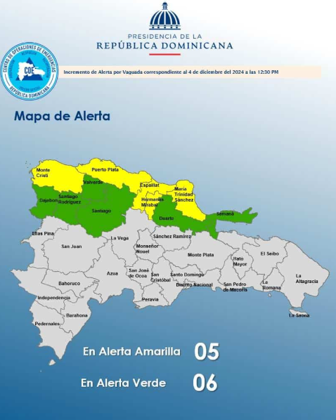 11 provincias en alerta por lluvias de un frente frío y una vaguada