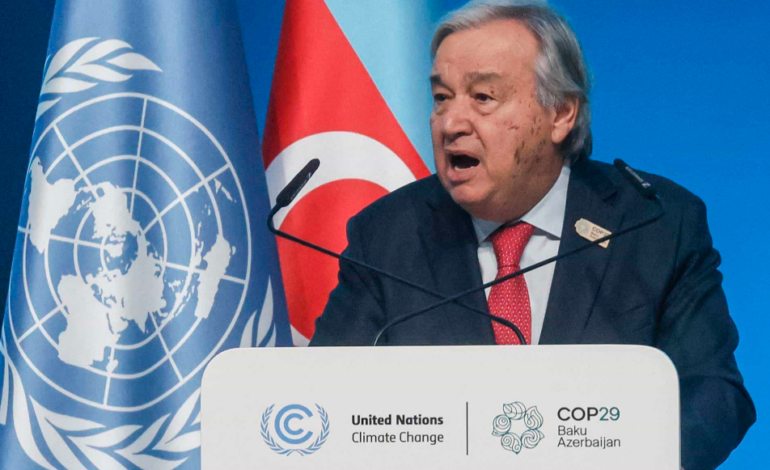 Guterres pide a los países a "actuar ahora" para evitar catástrofes del cambio climático
