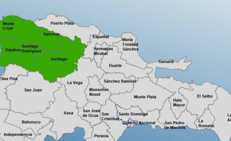 Cinco provincias del Cibao declaradas en alerta por lluvias debido a una vaguada