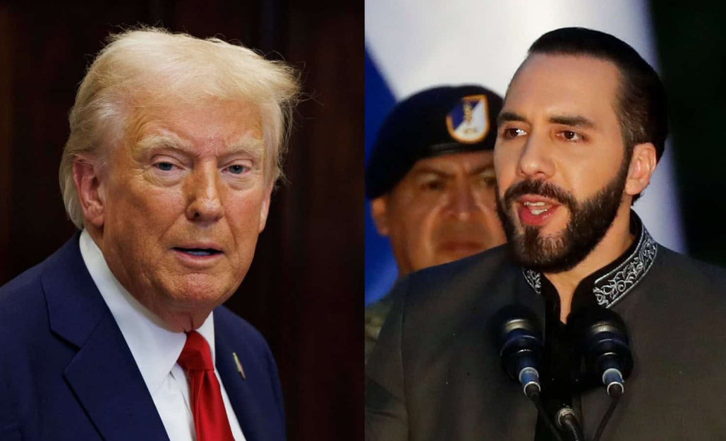 Trump da las gracias a Bukele por recibir a migrantes expulsados por Estados Unidos